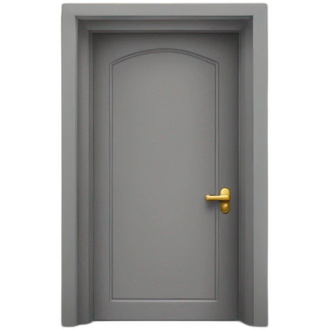one open door wood color gray style perpective emoji