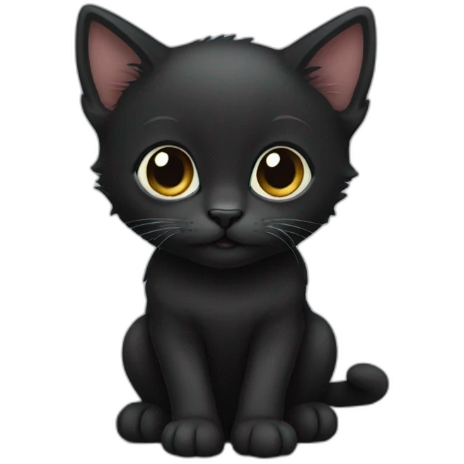 Black kitten emoji