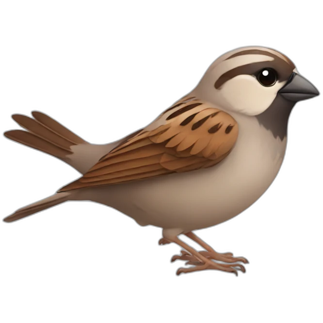 Sparrow carry Heart emoji