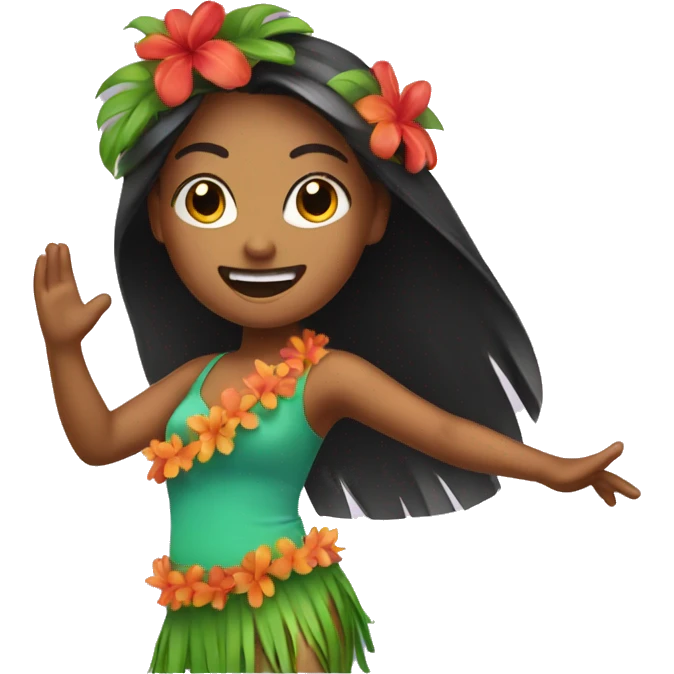 dancing hula girl emoji