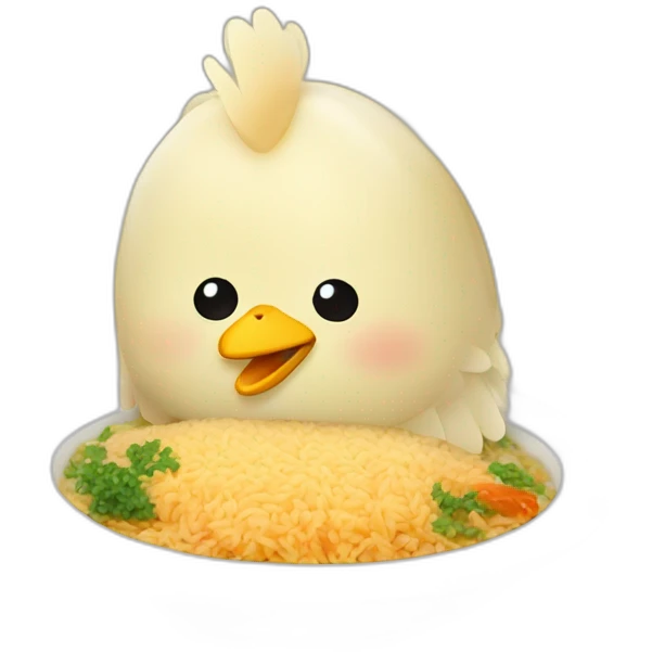 Chicken rice emoji