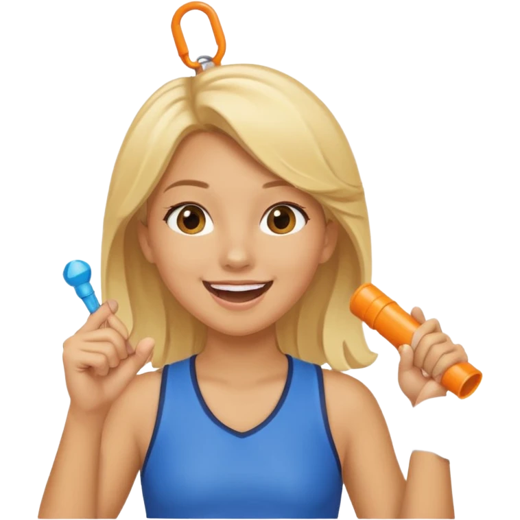 cheering girl whistle  emoji
