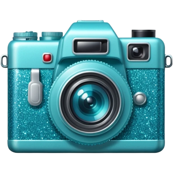 glitter cian câmera emoji