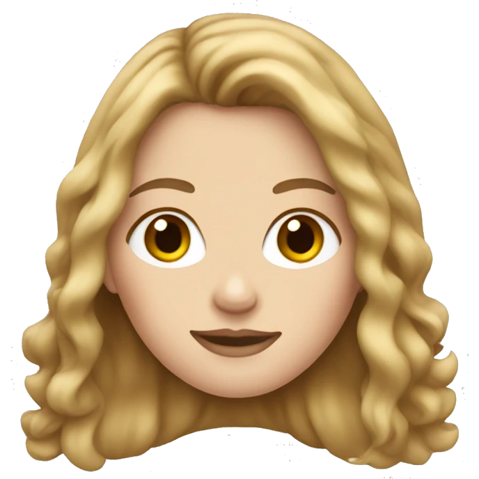 White girl with brown blond hair emoji