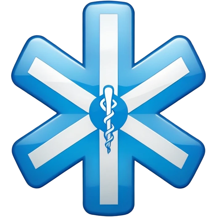 blue medical star of life symbol emoji