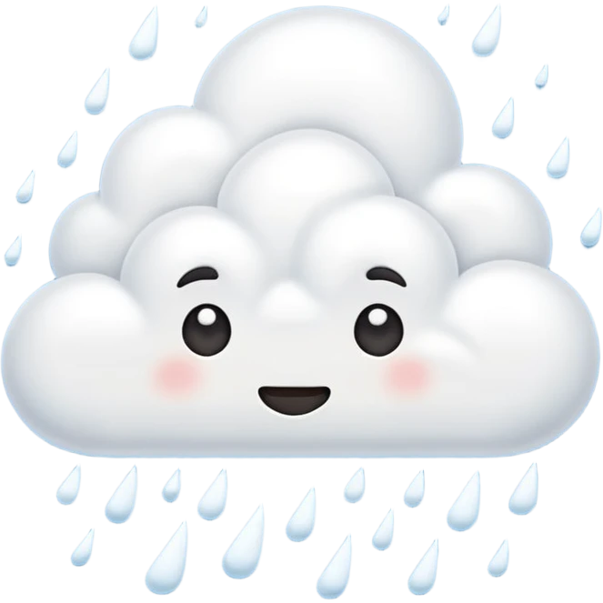 clouds with a lot of snow and thunder emoji