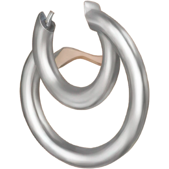 silver chunky hoop earrings emoji