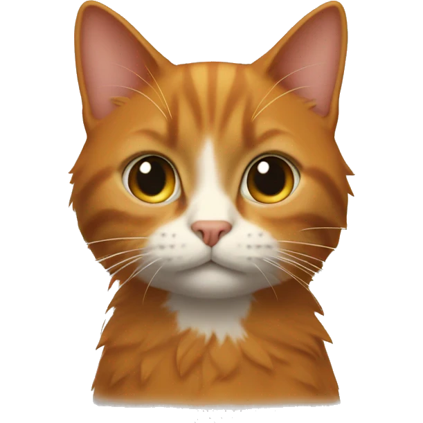 un chat roux emoji