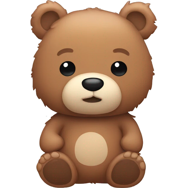 whole body of bear in jellycat style emoji