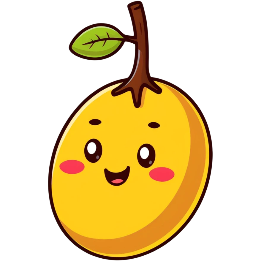 cute smiling raisin character emoji