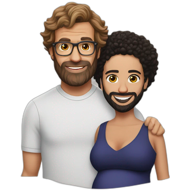 mo Salah and pregnant jurgen klopp emoji
