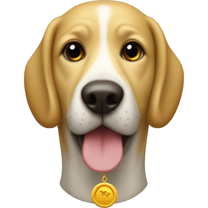 a dog with an aureola. a saint dog emoji