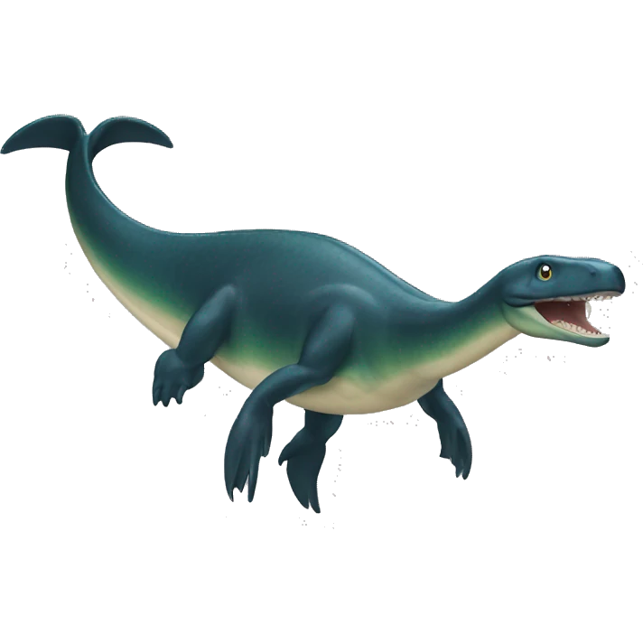 Black plesiosaurus with four legs  emoji