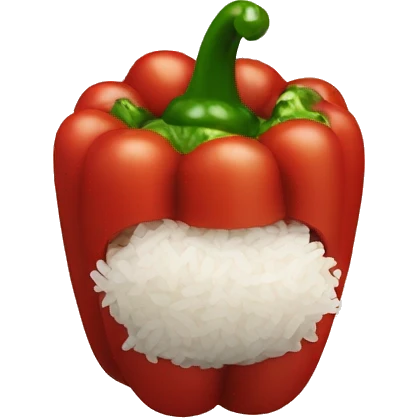 One pepper stuffed with minced meat and rice emoji