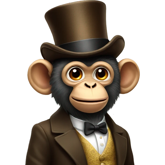 monkey with tophat emoji