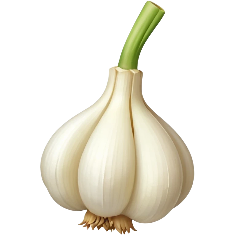single garlic clove with cubed garlic emoji