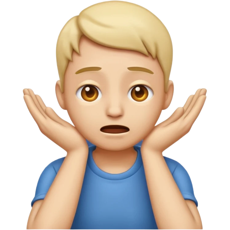 An emoji with hands on their neck and squeezing they looked stressed emoji