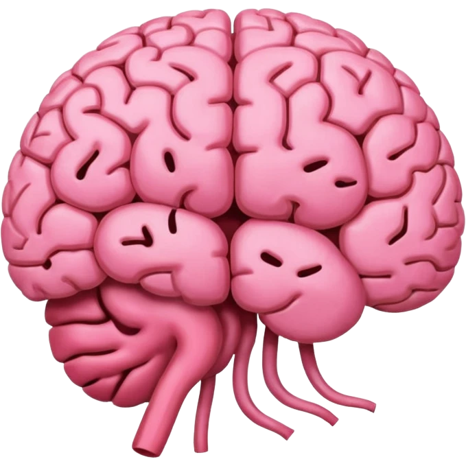 Brain pink  emoji