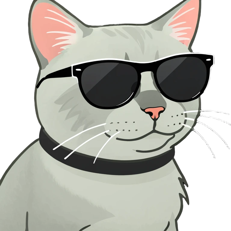 Cat with sunglasses emoji