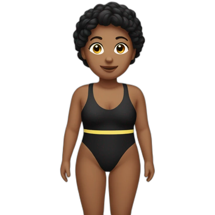 swimsuit black emoji