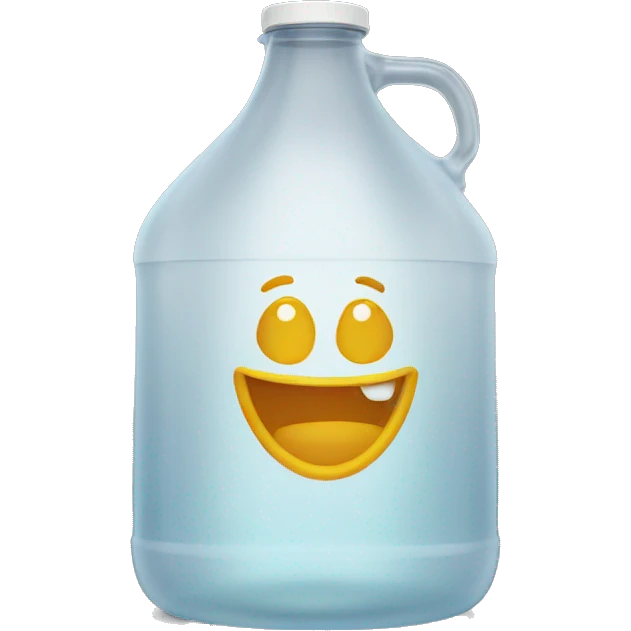 transparent plastic jug with "bonk" on it emoji