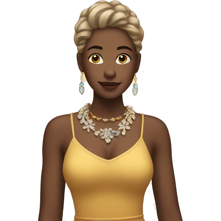 girl with jewelry outdoors emoji