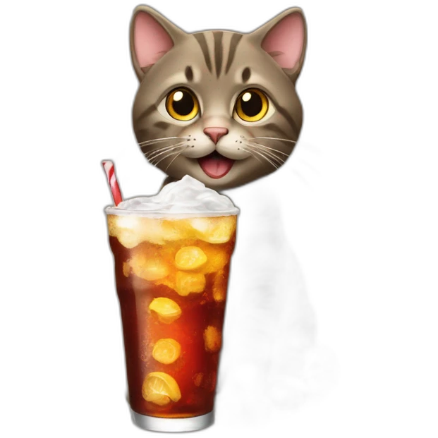 CAT with cola emoji