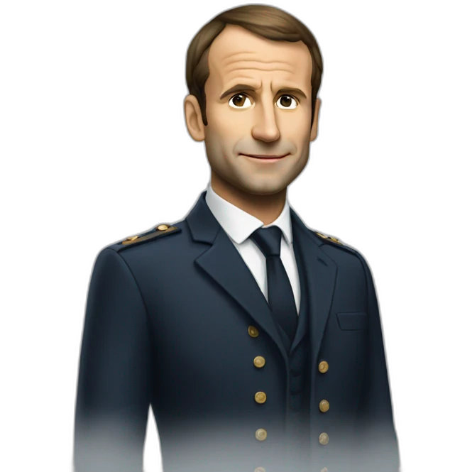 macron avec une vodka emoji