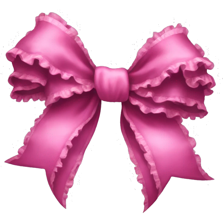 Dark pink frilly lavish bow  emoji