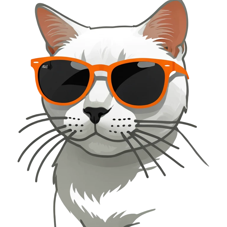 Cat with sunglasses emoji