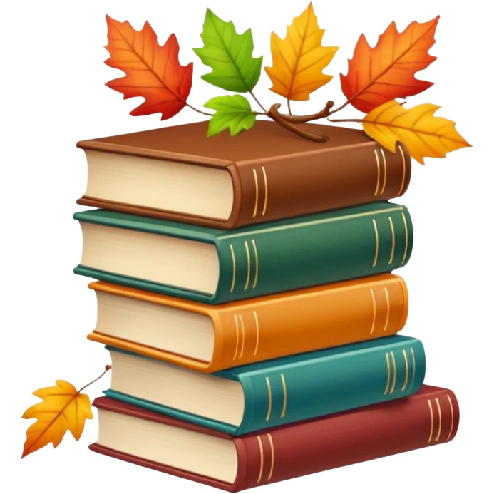 Autumn + books emoji