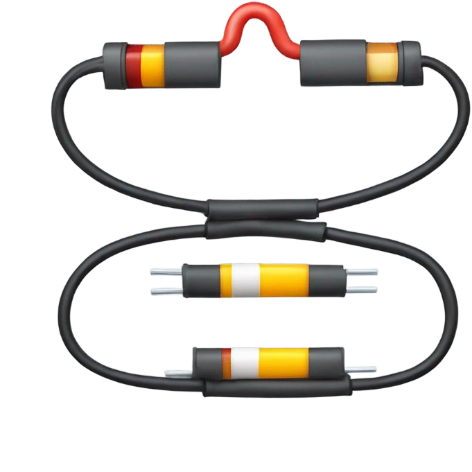 law of ohm: ring of( cable positive battery cable resistor cable negative battery) emoji