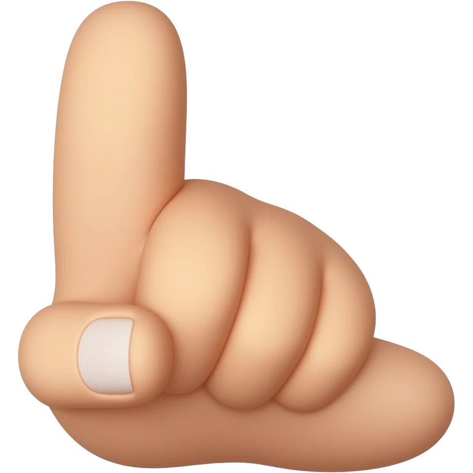 Hand making an L symbol with thumb and index finger emoji