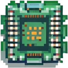 microchip retro-tech aesthetic emoji