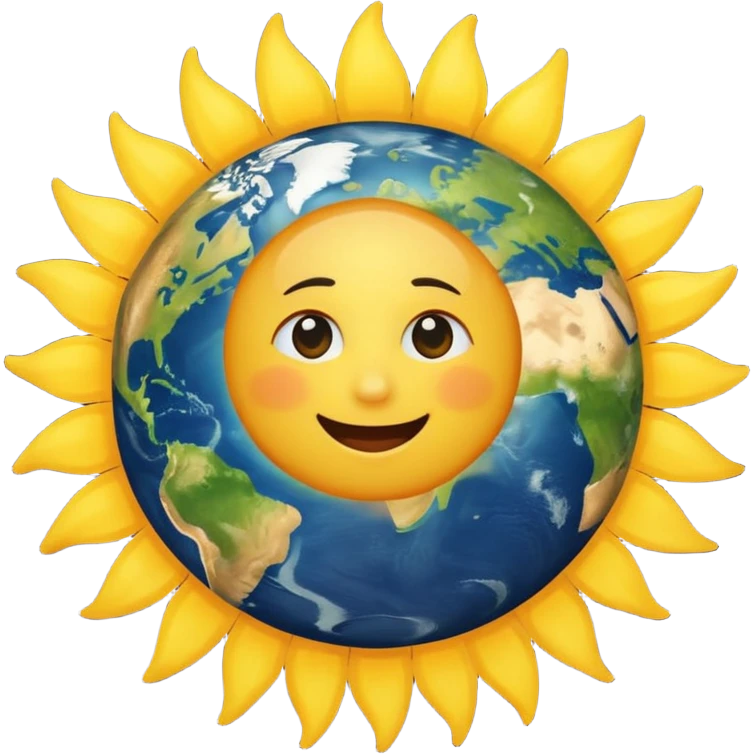 the sun moving  around the earth  emoji