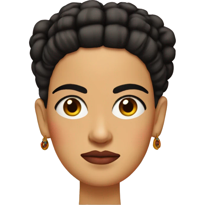 Frida Khalo with unibrow emoji