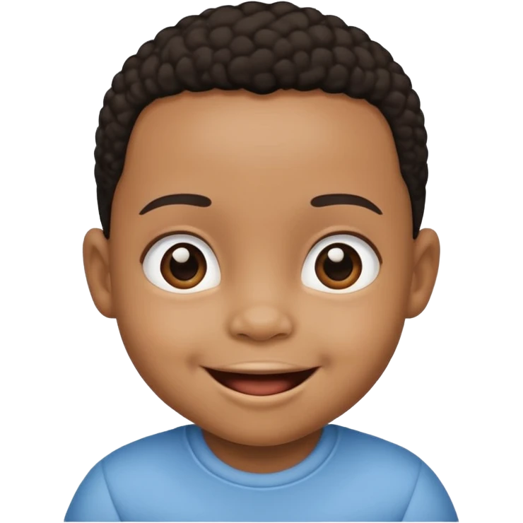 a smiling black baby emoji