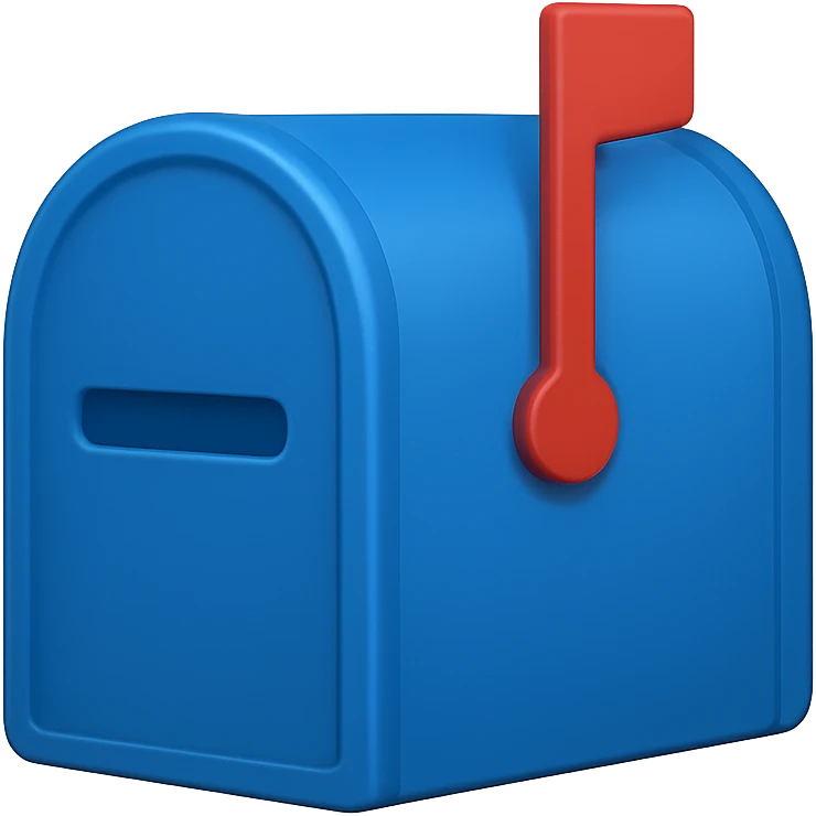 blue mailbox emoji emoji
