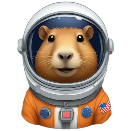 Capybara astronaute emoji
