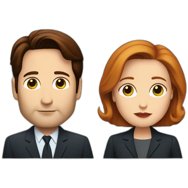 Mulder and Scully emoji