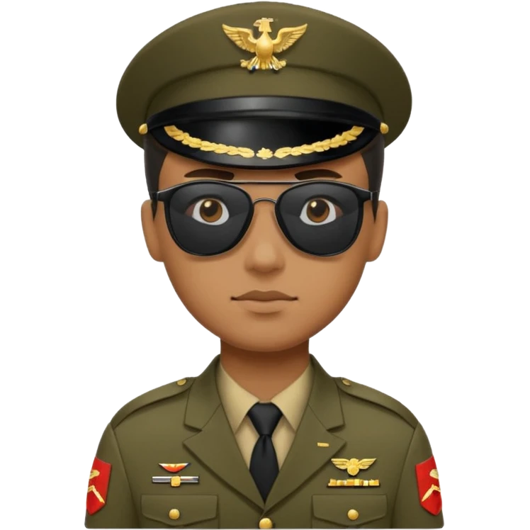 soldier with  black dark sunglasses emoji