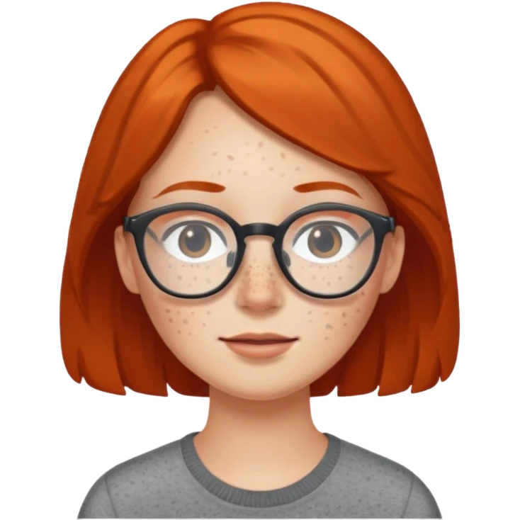 freckled with glasses emoji