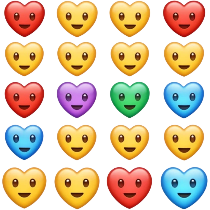 des emojis coeur de toutes les couleurs emoji