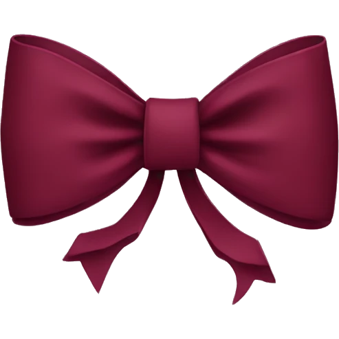 Burgundy bow emoji