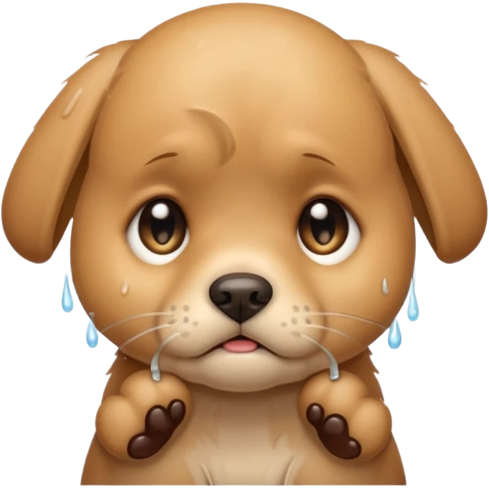 lab puppy crying emoji