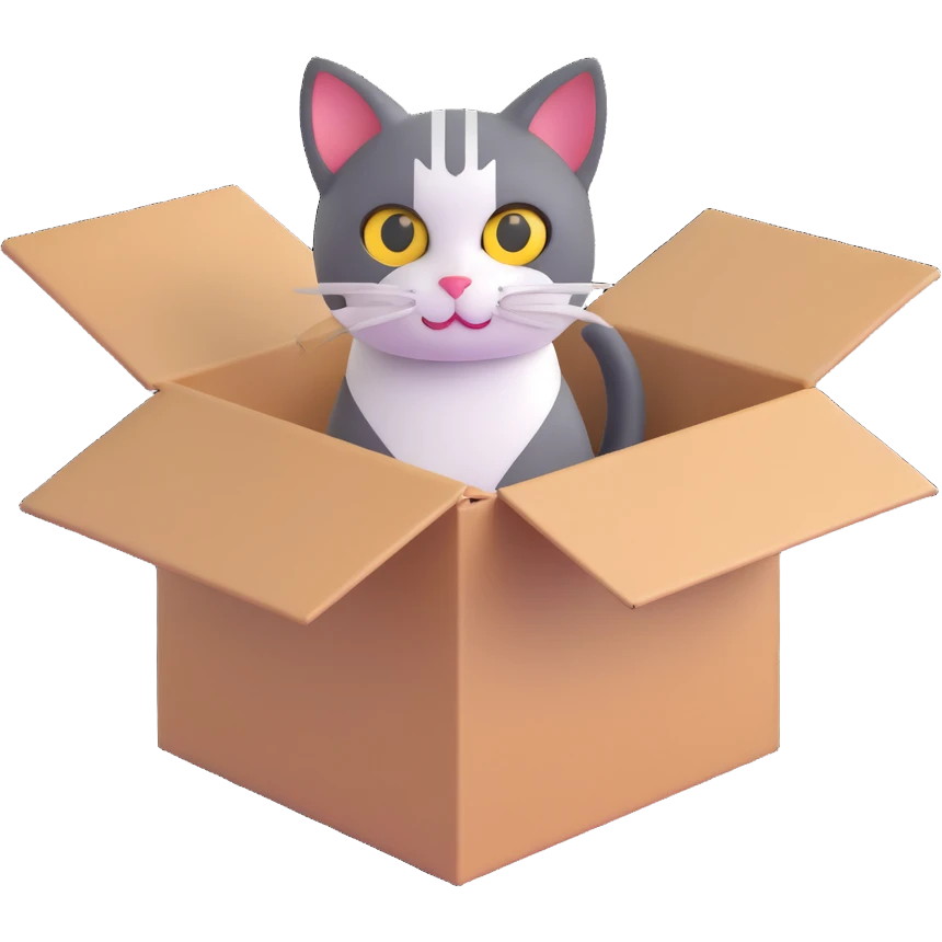 cat in a box emoji