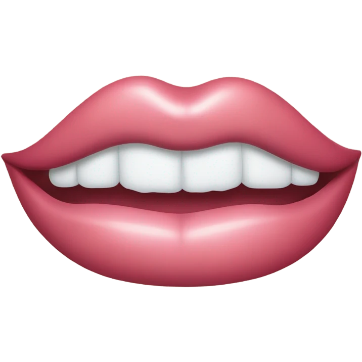 blushing emoji lip bite emoji