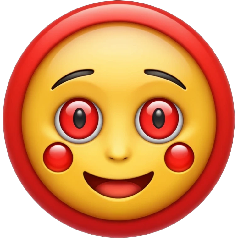 Emoji con todo los ojos de rojo emoji