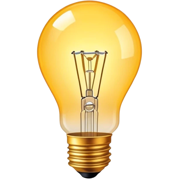 incandescent light bulb with glowing filament emoji