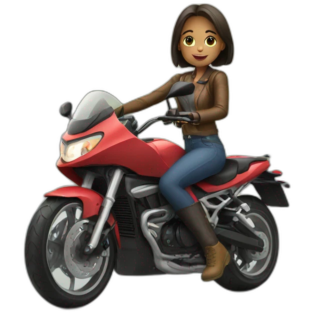 girl on motorbike emoji